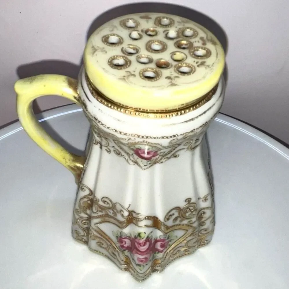 Gorgeous antique Nippon sugar shaker sugar sifter hand painted must see